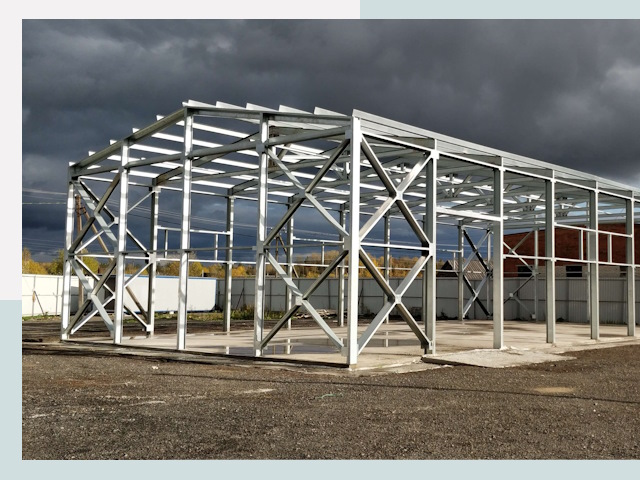 Двускатные ангары в Краснотурьинск от 638 руб. за квадрат